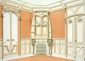 Projekt wnętrza jadalni, ilustracja z Menuiserie dArt Nouveau, wyd. ok. 1900 r.