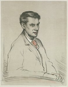 Portret Alfreda Orage (ołówek i akwarela na papierze) autorstwa F. Ernest Jackson