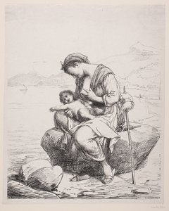 Młoda matka autorstwa F. Hendriksen
