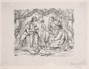 Dwór miłości w Narbonne autorstwa F. Hendriksen