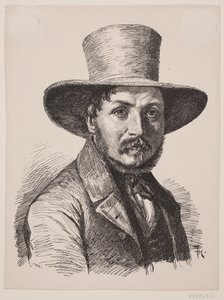 Portret Christen Købke autorstwa F. Hendriksen