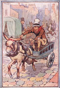 David pobiegł za nim tak szybko, jak mógł, ilustracja z Davida Copperfielda, 1914