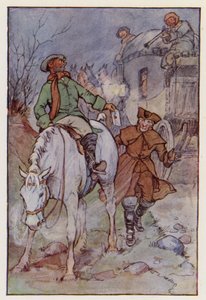Ilustracja do "Opowieści o dwóch miastach" Charlesa Dickensa (kolorowa litografia)