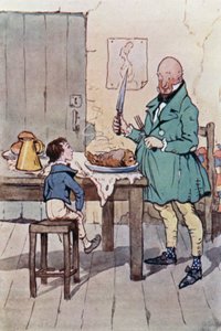 Ilustracja do Davida Copperfielda (kolor lito) autorstwa F. M. B. Blaikie