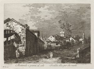 Zakładanie ubrań... autorstwa Fabio Berardi after Canaletto
