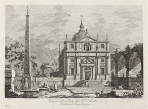 Prospekt Kościoła Św. Zbawiciel autorstwa Fabio Berardi after Canaletto