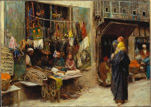 Bazar uliczny (olej na płótnie)