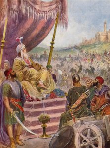 La Gerusalemme Liberata autorstwa Torquato Tasso: Canto XVII, strofa 11 (kolorowa litografia) autorstwa Fabio Fabbi