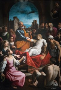 Święty Piotr wskrzesza Tabithę autorstwa Fabrizio Santafede