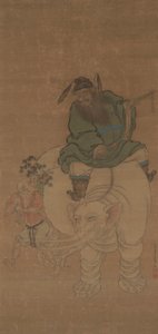 Zhong Kui Riding an Elephant autorstwa Fan Yi