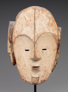 Maska (drewno, kaolin) autorstwa Fang Culture