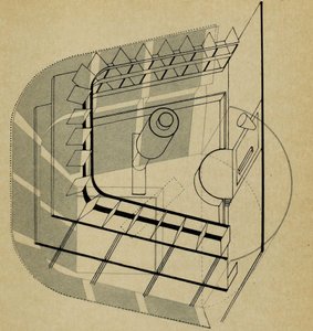 Teatr U. Ze sceny w Bauhaus Die Bühne im Bauhaus, 1925. autorstwa Farkas Molnar