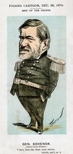 Robert C Schenck, generał i dyplomata armii amerykańskiej, 1874.