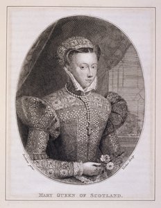 Maria Królowa Szkotów (1542-87), ryt: George Vertue (1684-1756) (ryc.) autorstwa Federico (after) Zuccaro