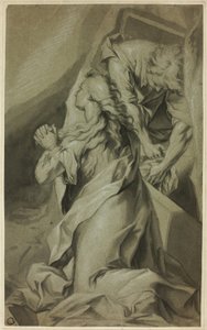 Klęcząca Magdalena i opiekun grobu autorstwa Federico Barocci