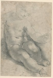 Studium Dzieciątka w Madonnie z S. Simone (recto); Studium pejzażu (verso) autorstwa Federico Barocci