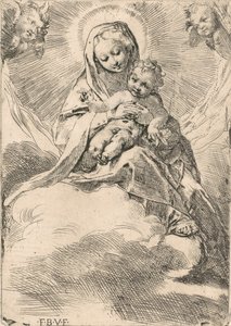 Dziewica siedząca na chmurze, 1580-84. autorstwa Federico Barocci