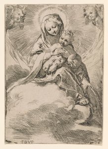 Dziewica z Dzieciątkiem w chmurach autorstwa Federico Barocci