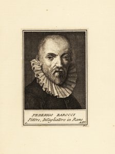Portret Federico Barocciego (ok. 1535-1612), włoskiego malarza renesansowego i grafika autorstwa Federico Fiori (after) Barocci or Baroccio