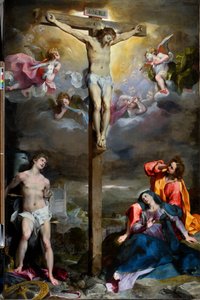 Crucificação de Cristo com Nossa Senhora, São João Evangelista e São Sebastião