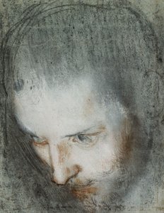 Głowo św. Franciszka patrząc w górę w lewo, autorstwa Federico Fiori Barocci or Baroccio