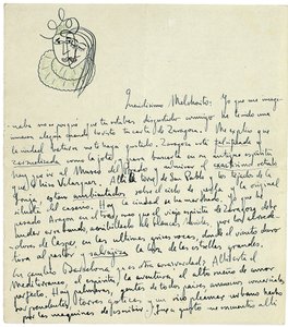 Autograf listu do Melchora Fernandeza Almagro, Granada, koniec stycznia 1926 r.
