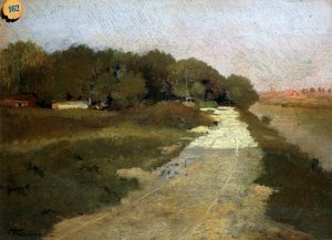 Nad Sekwaną — Federico Rossano (1835-1912).