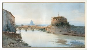 Zamek S. Angelo (akwarela) autorstwa Federico Schianchi