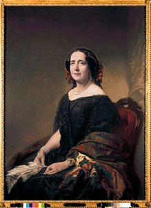 Portret kubańskiej listonoszki Gertrudis Gomez de Avellaneda