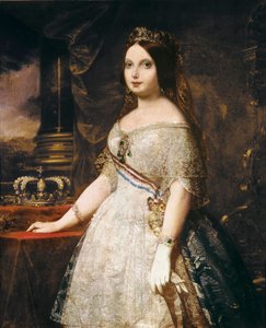 Królowa Hiszpanii Izabela II (Isabella II Burbon, 1830-1904) Obraz Federico Madrazo