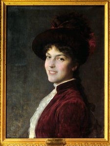 Portret Idy Louise Malarstwo Federico Andreotti (1847-1930) 1880 Florencja, Muzeum Sztuki Nowoczesnej
