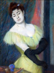Czarne rękawiczki autorstwa Zandomeneghi, Federico (1841-1917) autorstwa Federigo Zandomeneghi