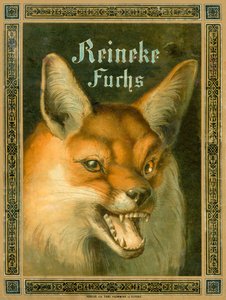 Przednia okładka Reynard the Fox lub „Reineke Fuchs” autorstwa Fedor Alexis Flinzer
