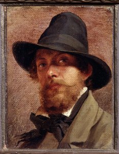 "Autoportret" Obraz Fiodora Andriejewicza Bronnikowa (1827-1902) 1856 Państwo V. Tropinin-Museum, Moskwa autorstwa Fedor Andreevich Bronnikov