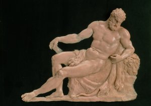Herkules w stanie spoczynku, ok. 1806 (wosk na łupku)