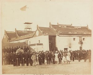 2-ty Belooch Regiment Native Piechoty, Bombaj, poza domem Ning Po Joss, Chiny, 1860 autorstwa Felice Beato