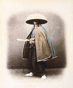 Japoński samuraj w tradycyjnym stroju, ok. 1868 r.
