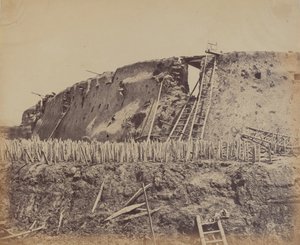 Kąt fortu North Taku, do którego weszli Francuzi, 21 sierpnia 1860, 1860. autorstwa Felice Beato