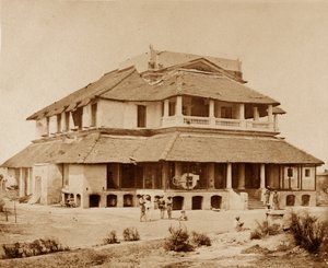 Dom Banków, Lucknow autorstwa Felice Beato