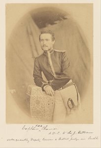 Kapitan FEA Chamier, A.D.C. do Sir J. Outrama, następnie zastępcy komisarza i sędziego okręgowego w Oudh autorstwa Felice Beato
