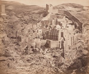Klasztor Mar Saba autorstwa Felice Beato