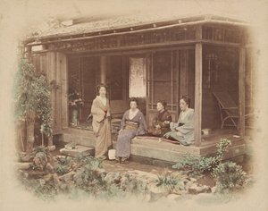 Japonki w prywatnym domu autorstwa Felice Beato