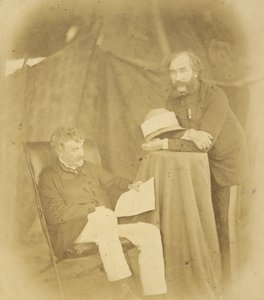 Sir Henry Drury Harness, KCB, pułkownik, inżynierowie królewscy i pułkownik Robert Abercromby autorstwa Felice Beato