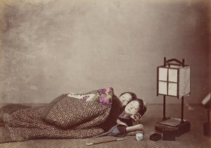 Śpiące królewny, 1868. autorstwa Felice Beato