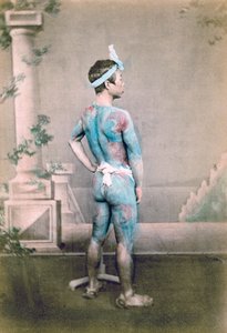 Wytatuowany japoński zakład dla pana młodego, Japonia, 1882 r autorstwa Felice Beato