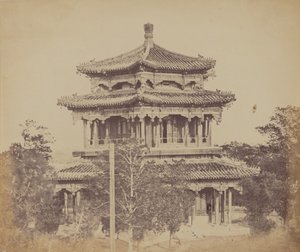 Wielki Pałac Cesarski Yuen Min Yuen, Pekin, przed spaleniem, 18 października 1860 autorstwa Felice Beato