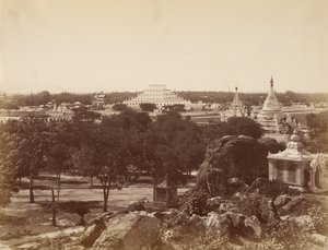 Niezrównana pagoda ze wzgórza Mandalay autorstwa Felice Beato