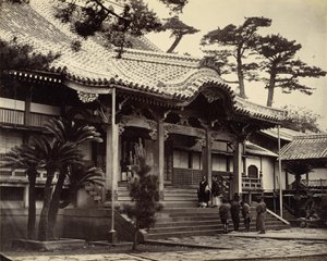 Sala Główna w Świątyni Daionji, Nagasaki autorstwa Felice Beato