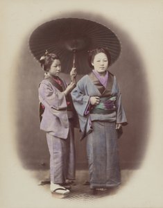 Młoda Dama i Sługa, 1868. autorstwa Felice Beato