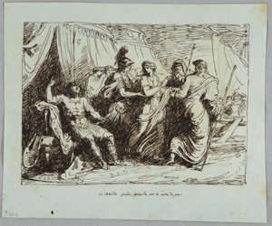 Achilles Uzyskuje Briseis autorstwa Felice Giani